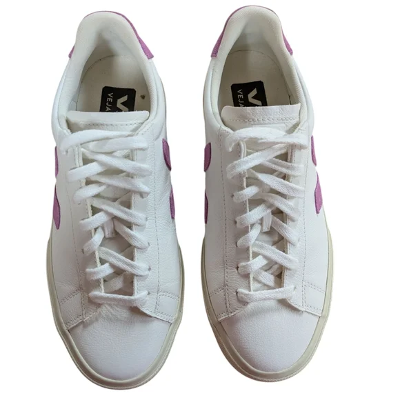 Veja Campo Leather White Mulberry Sneakers Size 39 - Picture 2 of 15